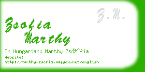 zsofia marthy business card